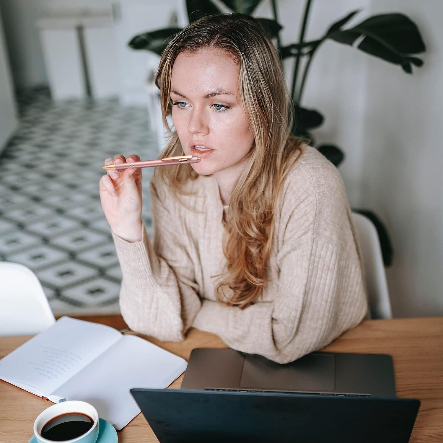 Bolígrafos Aozora 18 Piezas 2-en-1 Estilógrafo Tinta Negra 1.0mm