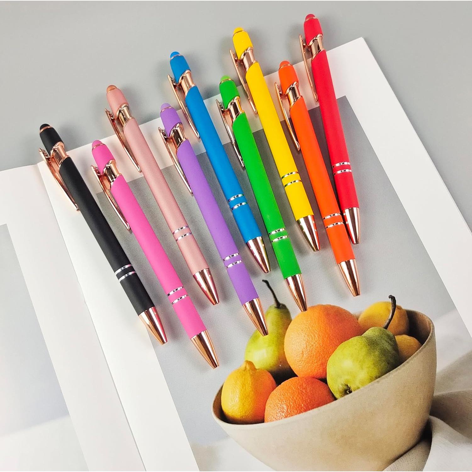 Bolígrafos Aozora 18 Piezas 2-en-1 Estilógrafo Tinta Negra 1.0mm