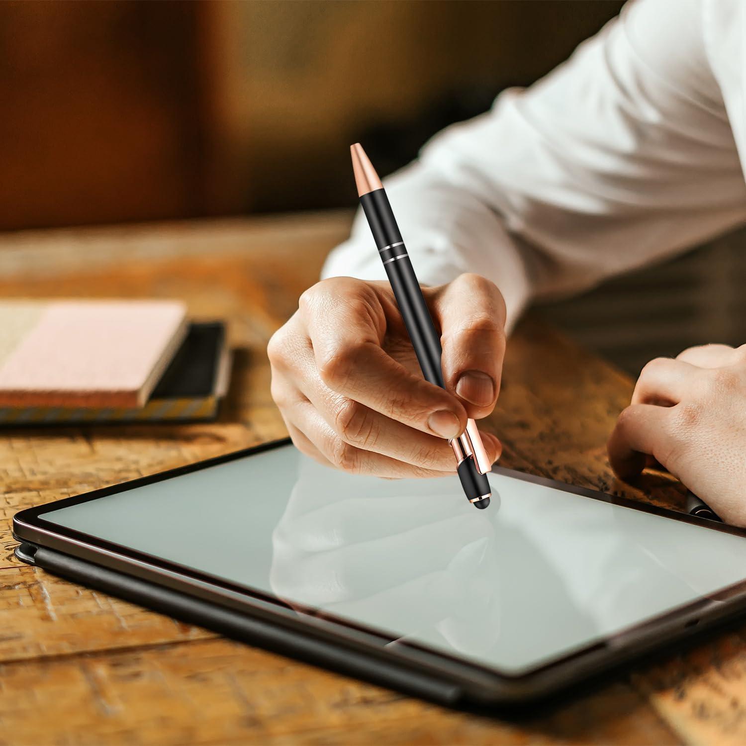 Bolígrafos Aozora 18 Piezas 2-en-1 Estilógrafo Tinta Negra 1.0mm