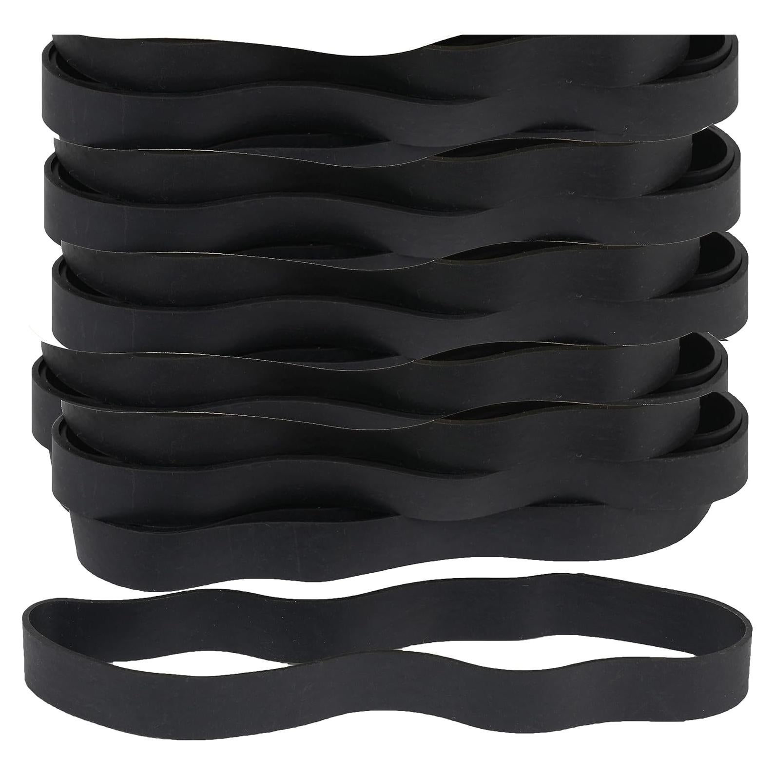 Bandas de Goma Gruesas AMUU #107 Negras 30 Unidades 18x1.5cm