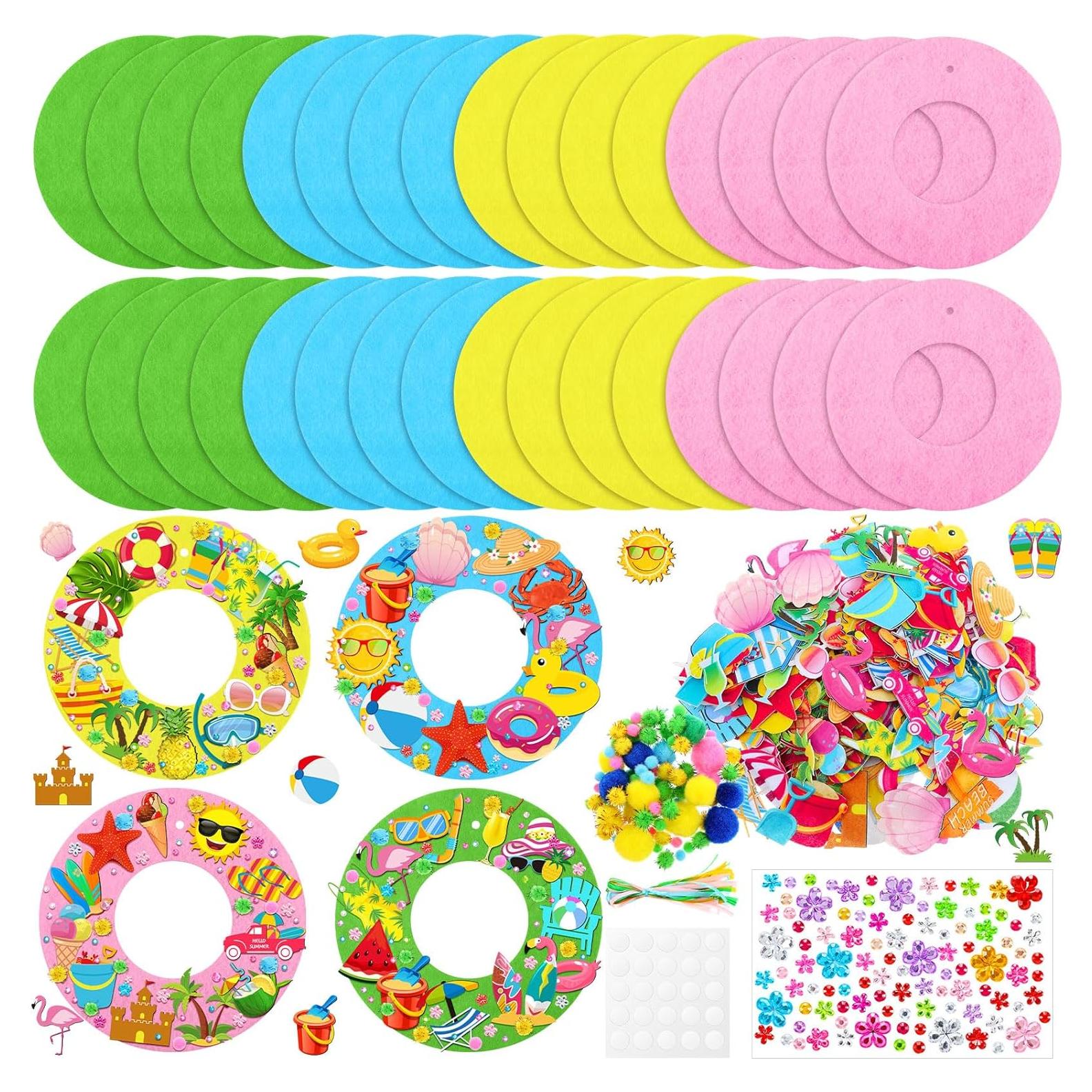 Kit de Manualidades de Verano Suilung - 32 Guirnaldas de Fieltro