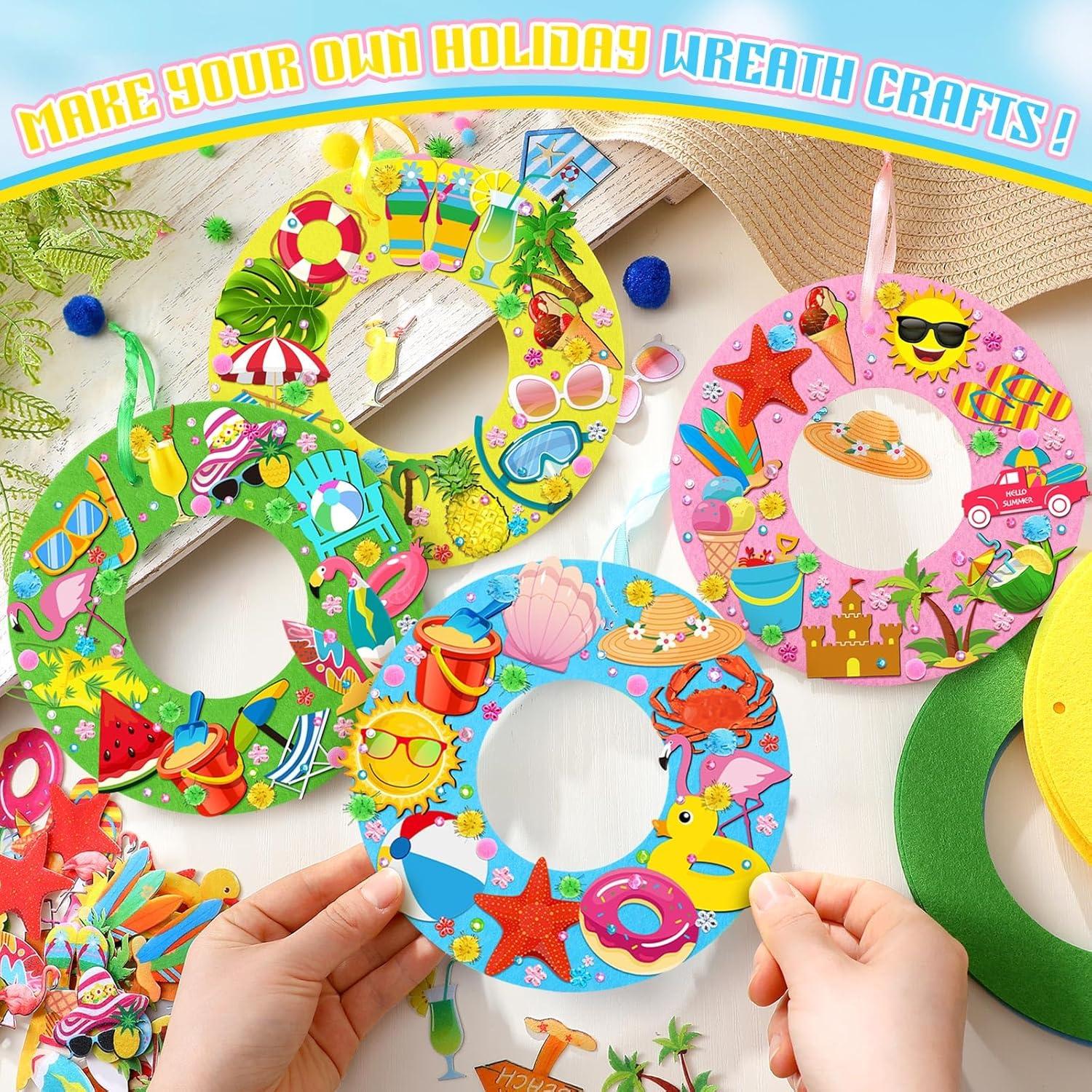 Kit de Manualidades de Verano Suilung - 32 Guirnaldas de Fieltro