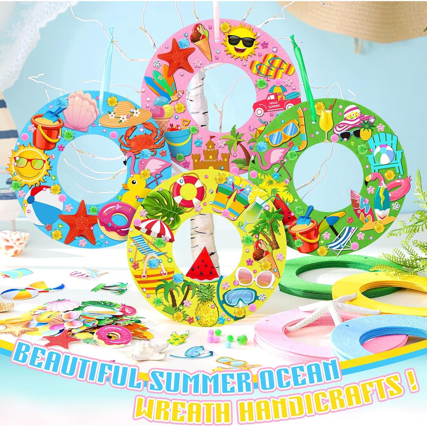 Kit de Manualidades de Verano Suilung - 32 Guirnaldas de Fieltro