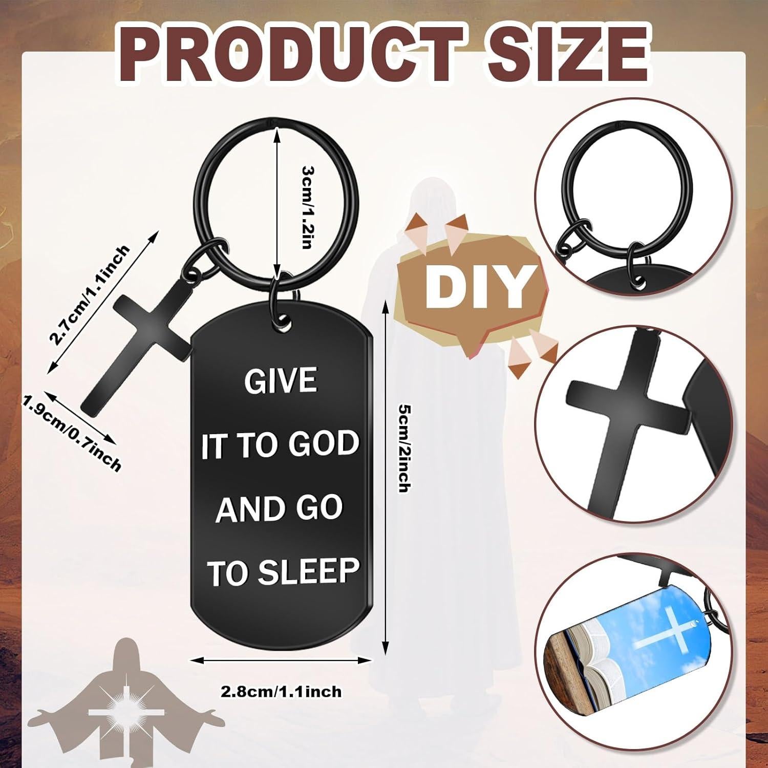 30 Llaveros Metálicos Grabables Gisafai Acero Inoxidable Negro