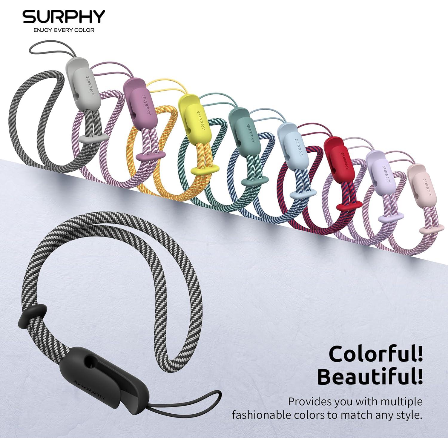 Lanyard SURPHY 2 Pack Correa de Muñeca para Teléfono Negro