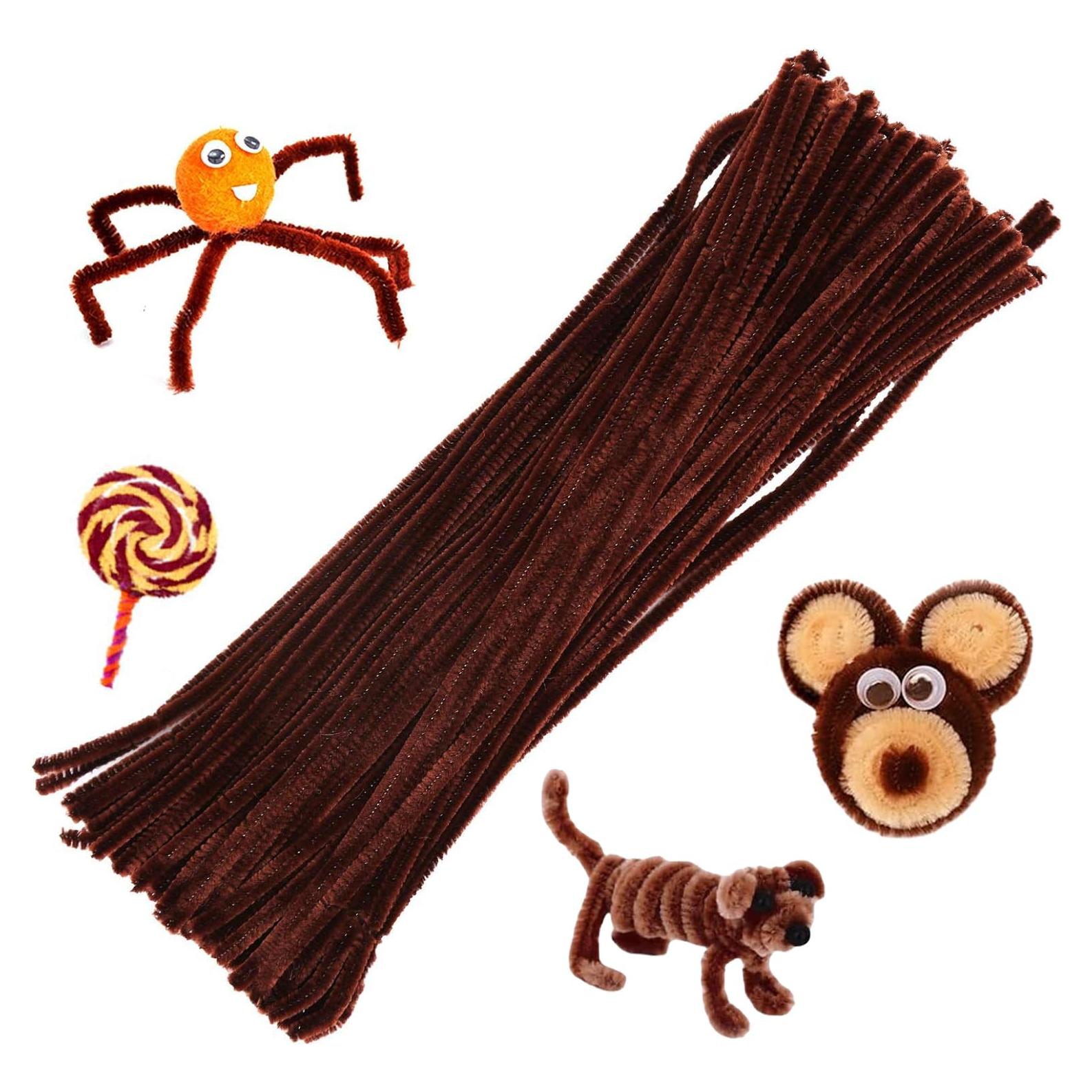 100 Limpiadores de Tubos Chenille Moufhia 30.5cm Café