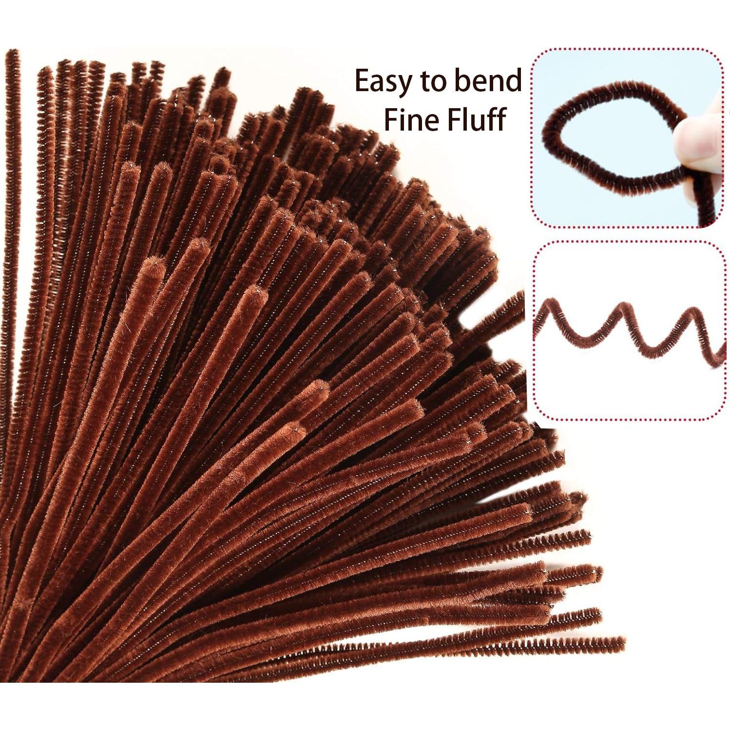 100 Limpiadores de Tubos Chenille Moufhia 30.5cm Café