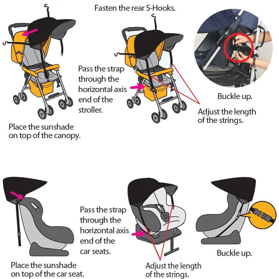 Sombra Solar Manito para Carritos y Asientos de Auto UPF 50+