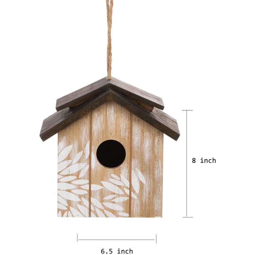 Casa de pájaros de madera Topadorn colgante ecológica 21.69x17.78 cm