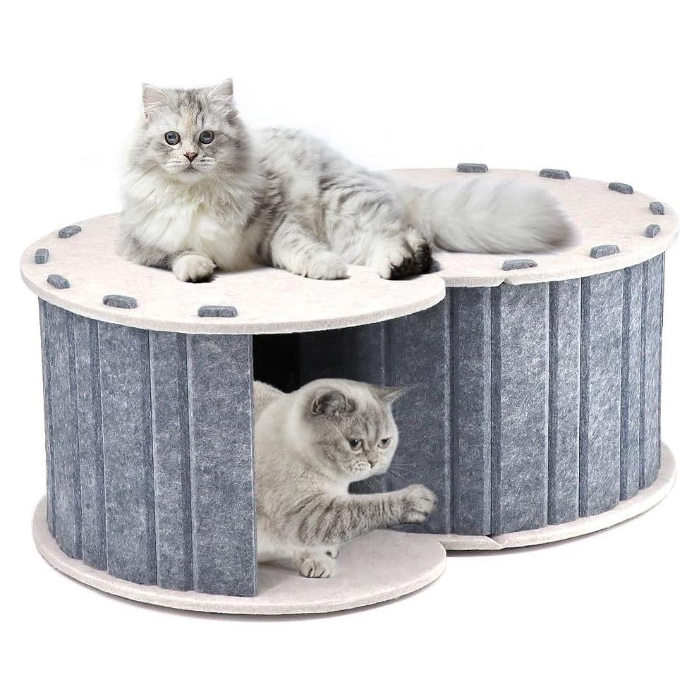 Cueva para Gatos Pawstrip Gris, Refugio de Fieltro 58.4x38.7 cm