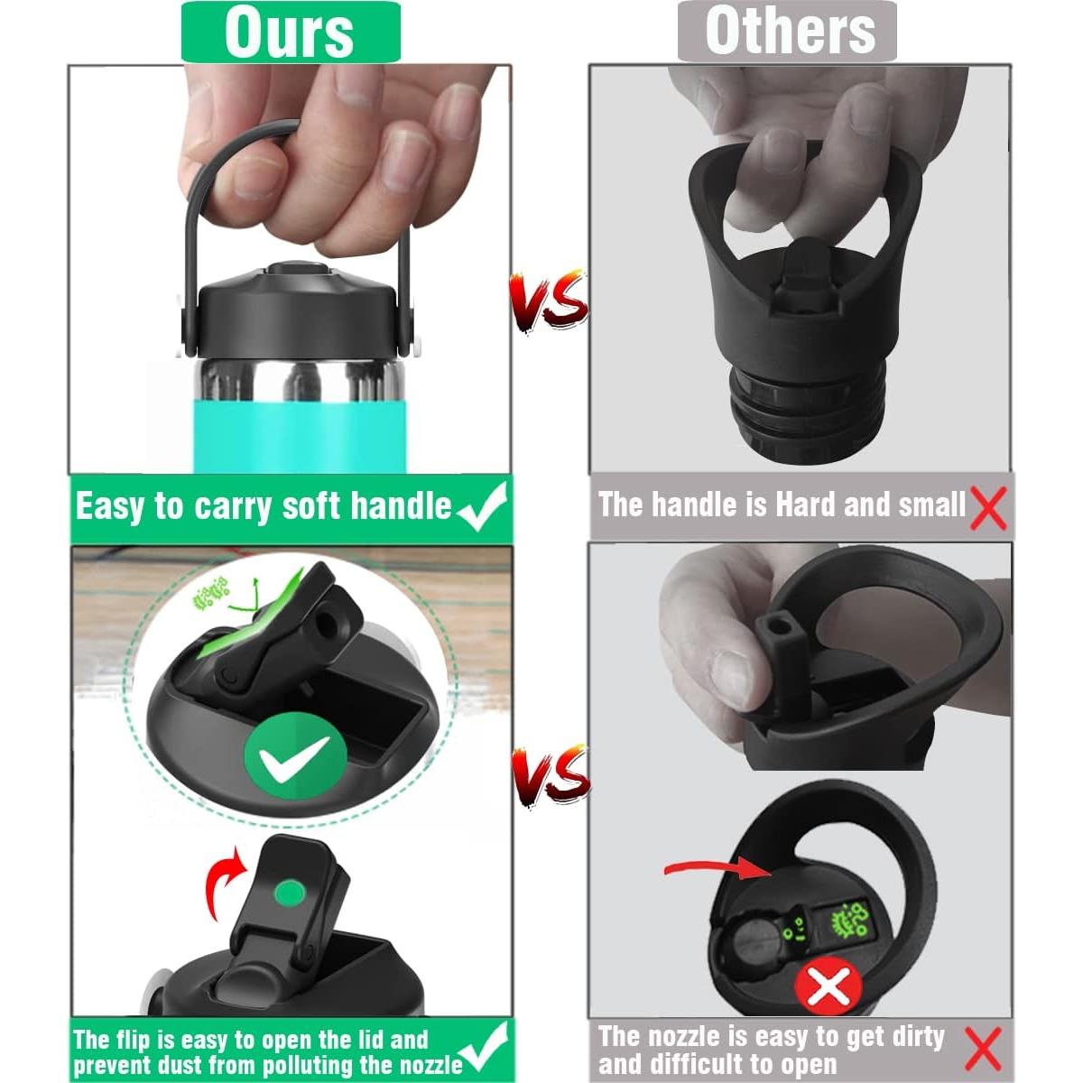 Tapa con Popote POYAKU para Botellas Hydro Flask 18-24 oz