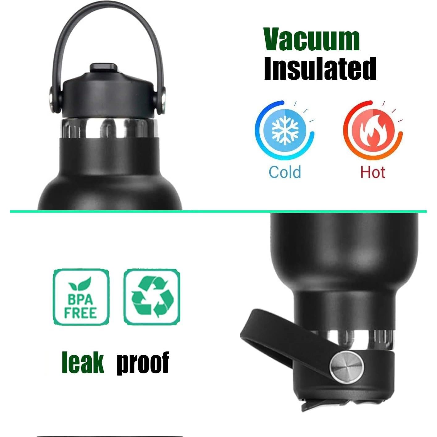 Tapa con Popote POYAKU para Botellas Hydro Flask 18-24 oz