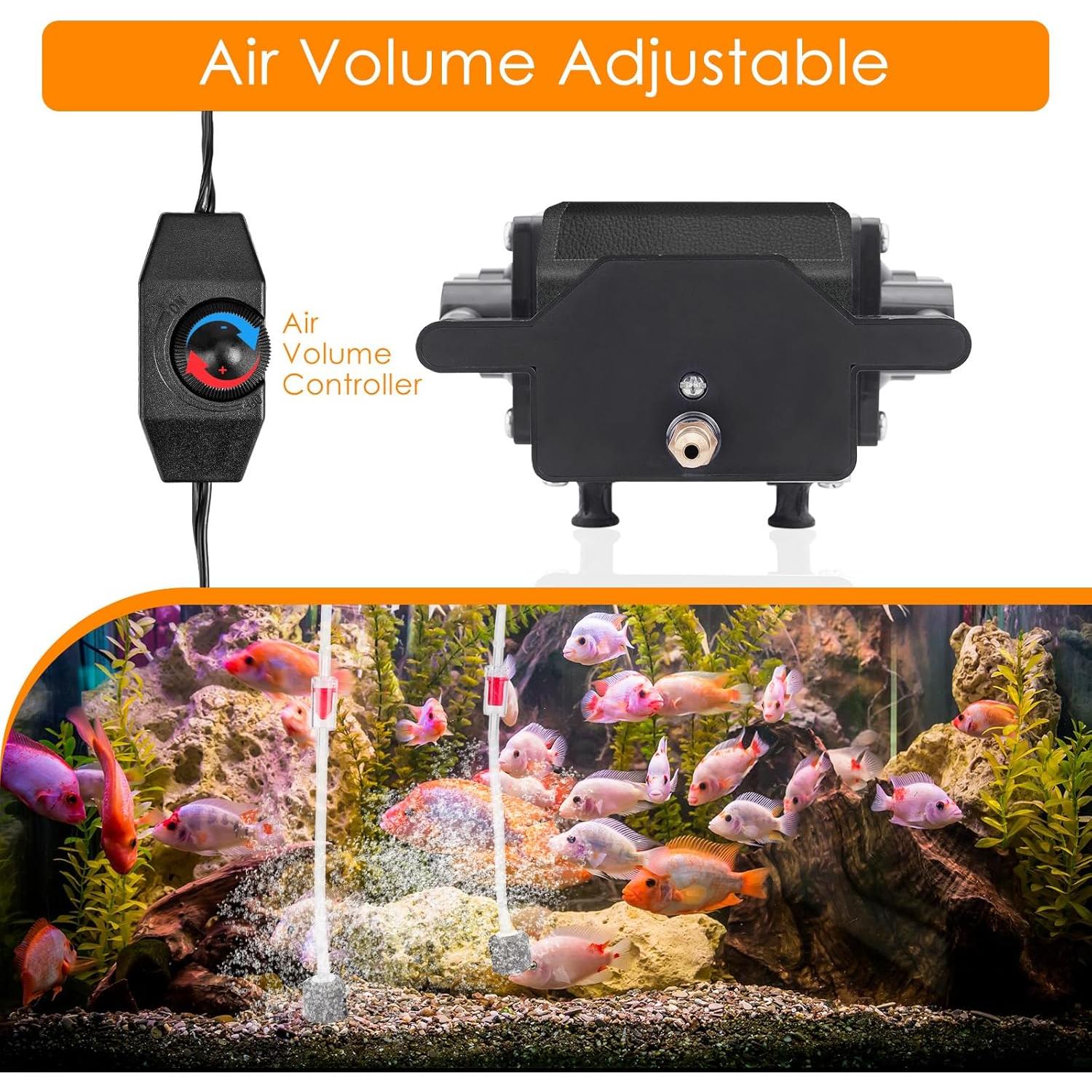 Bomba de Aire Silenciosa AquaMiracle 200GPH 12.5LPM para Acuario