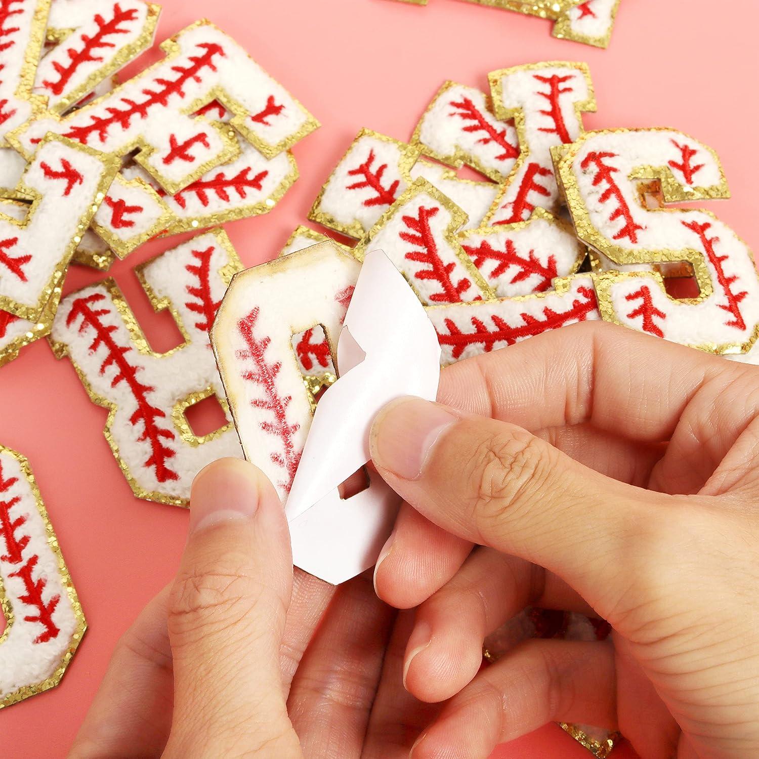 Parche de Letras Chenille Autoadhesivas NICEVINYL 26pcs 5.58cm