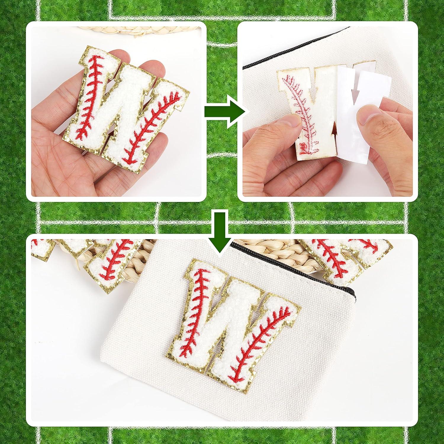 Parche de Letras Chenille Autoadhesivas NICEVINYL 26pcs 5.58cm