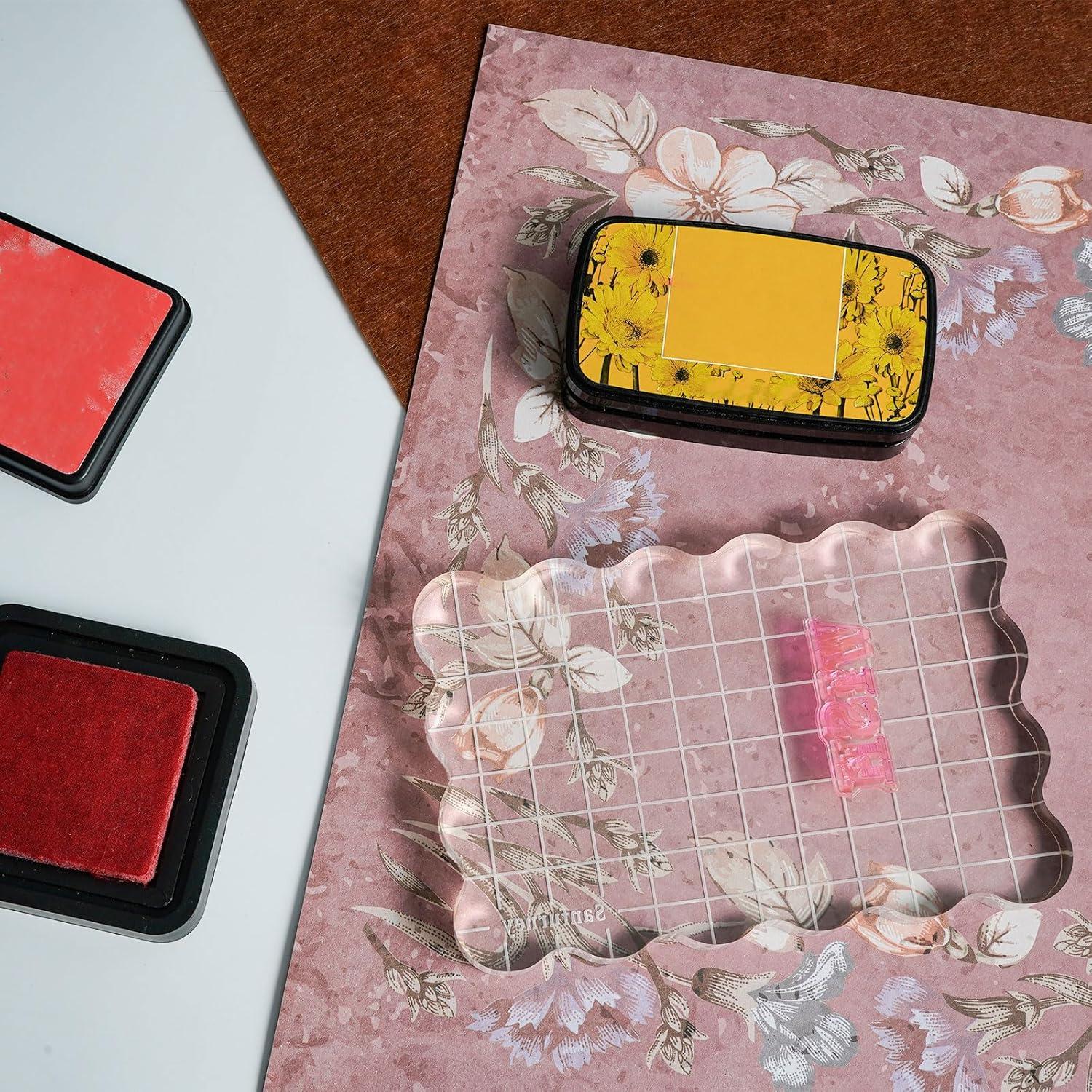 Bloque de Sello Acrílico Transparente Sanfurney 10x15cm 15mm