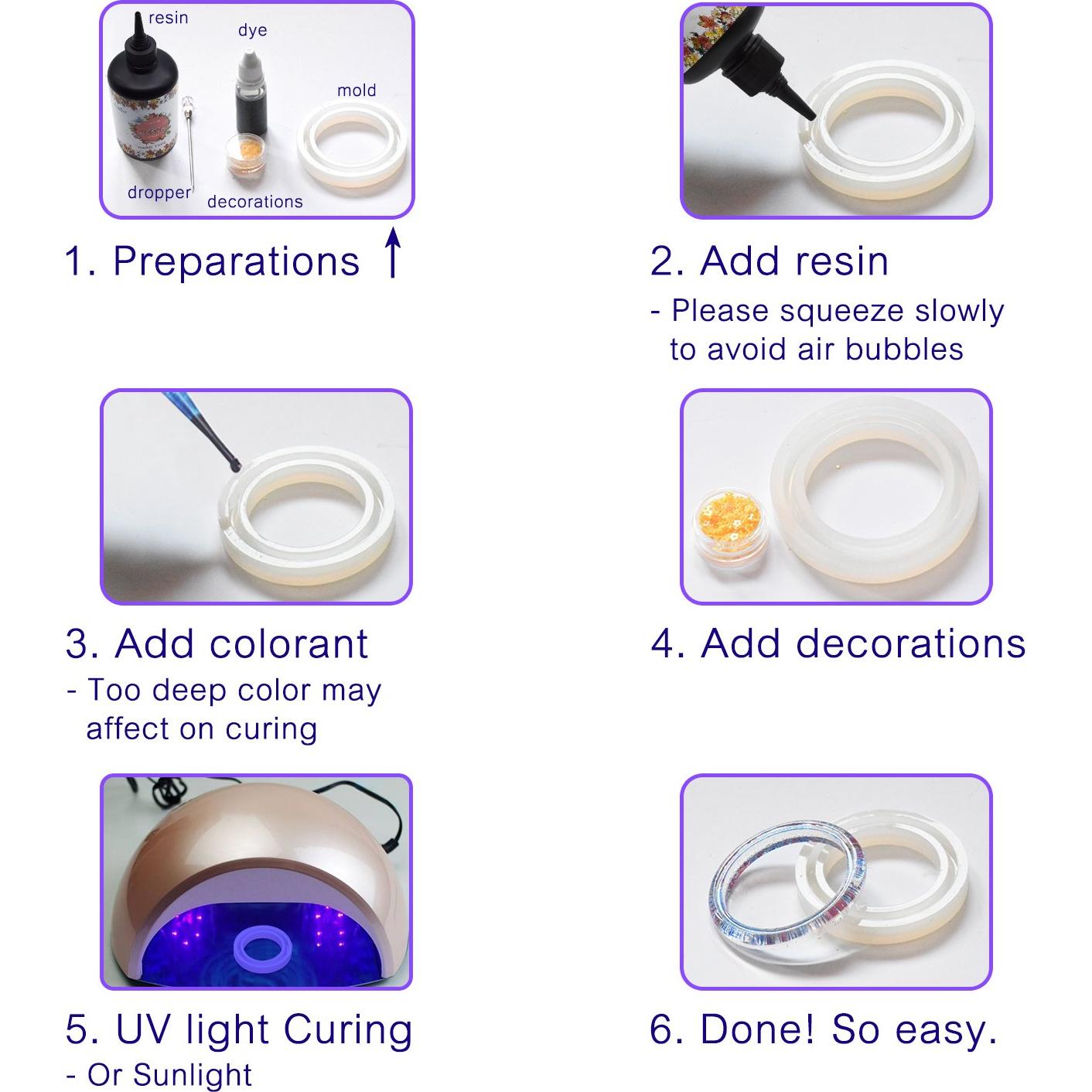 Resina UV 1,000g Limino - Epóxica para Joyería y Manualidades