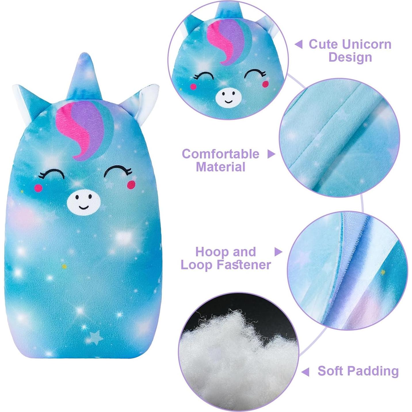 Almohada de Cinturón de Seguridad FIODAY Unicornio Verde Aqua