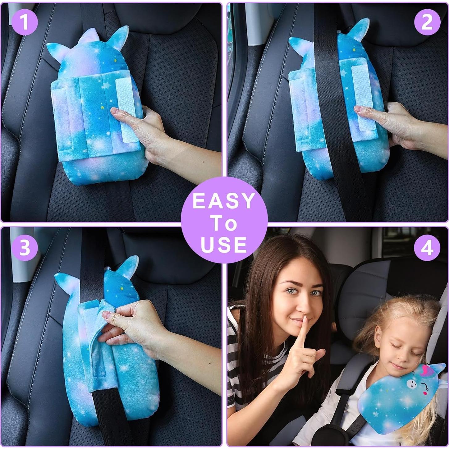 Almohada de Cinturón de Seguridad FIODAY Unicornio Verde Aqua