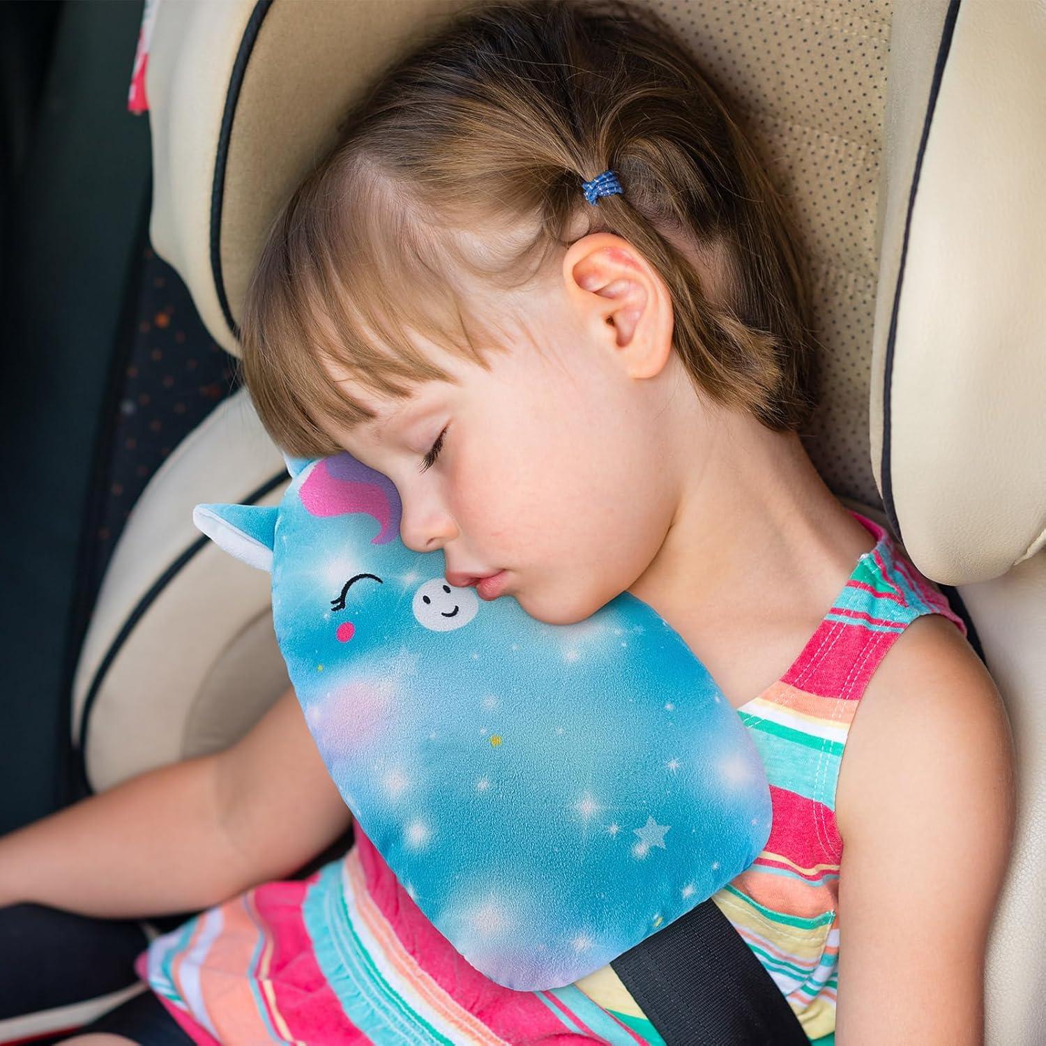 Almohada de Cinturón de Seguridad FIODAY Unicornio Verde Aqua