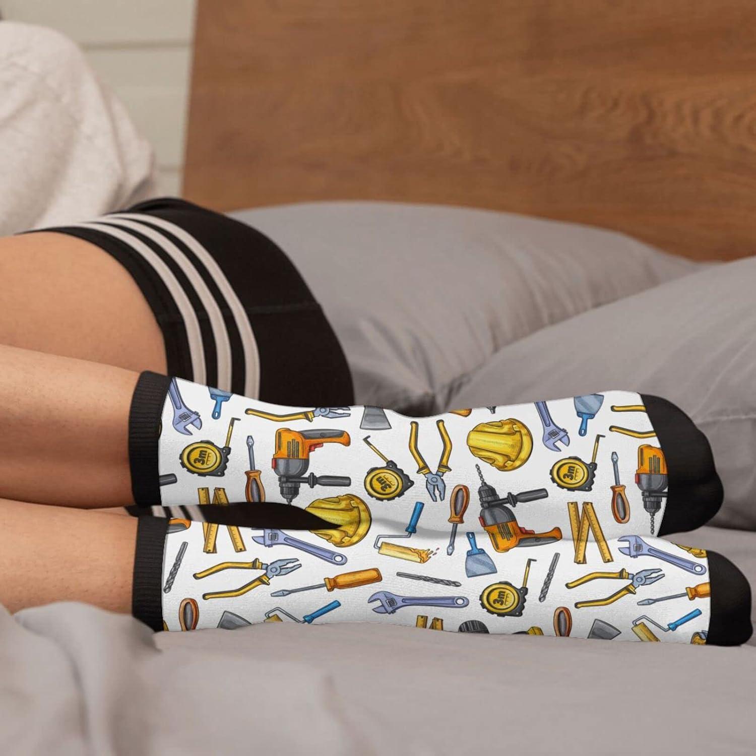 Calcetines Divertidos de Pato Worltoldb Talla Única Color Negro y Blanco