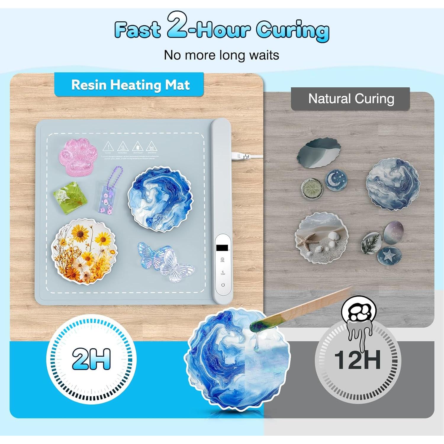 Alfombrilla de Calentamiento Alldeer 500W para Resina 40x36.8cm