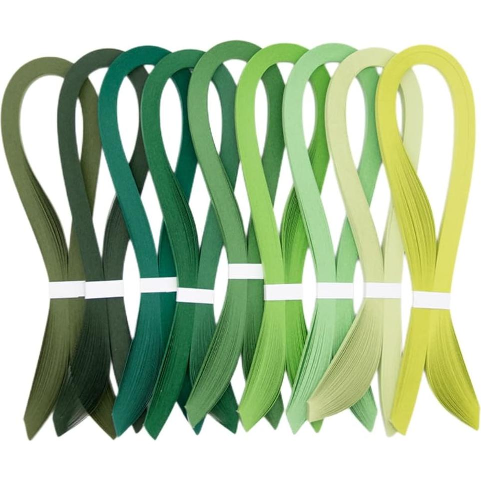 Tiras de Papel Quilling Verde Pestal 3mm 5mm 10mm 120pcs