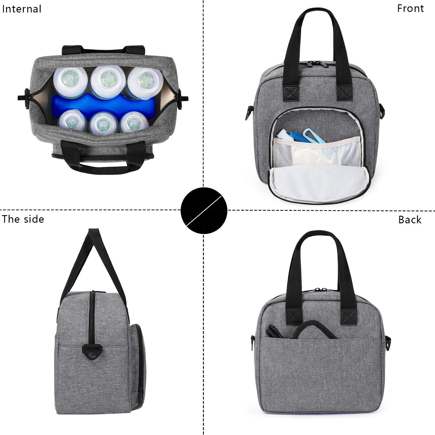 Bolsa de Enfriamiento de Leche Materna LUXJA Gris 6 Botellas