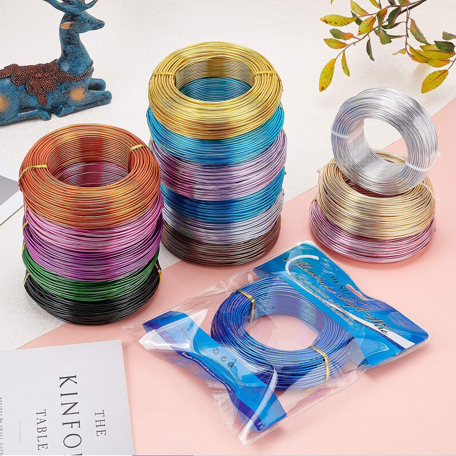 Alambre de Joyería de Aluminio Dorado 12 Calibre 55m BENECREAT