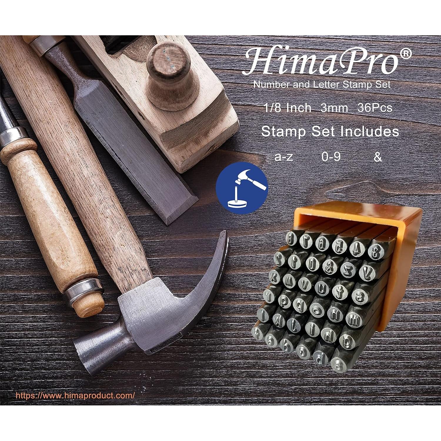 Juego de Sellos de Letras y Números HimaPro 36 Pcs 3mm