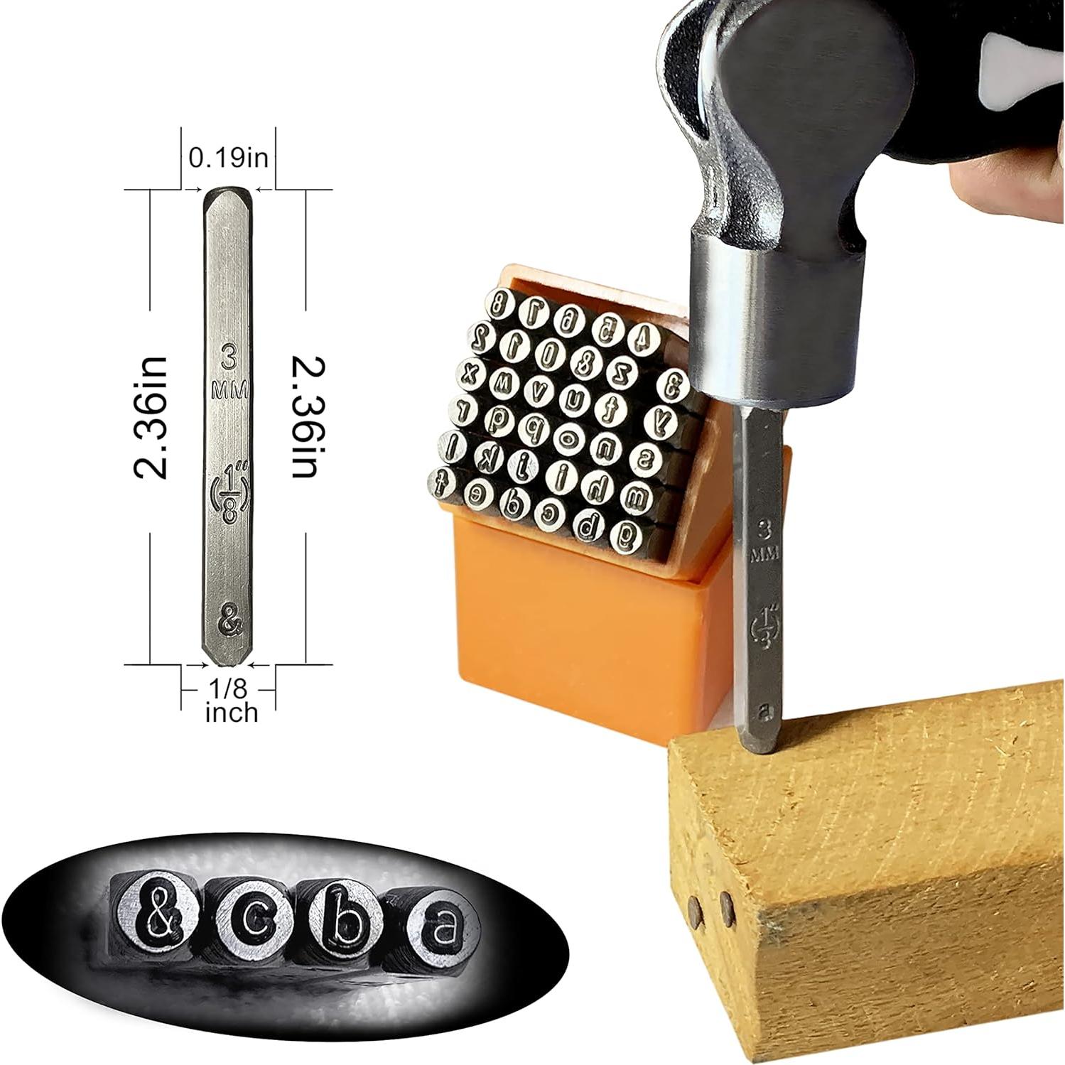 Juego de Sellos de Letras y Números HimaPro 36 Pcs 3mm