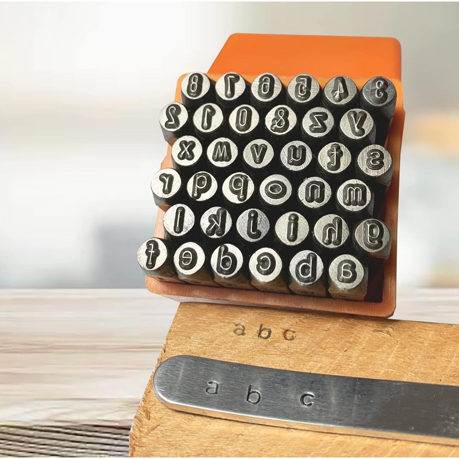 Juego de Sellos de Letras y Números HimaPro 36 Pcs 3mm