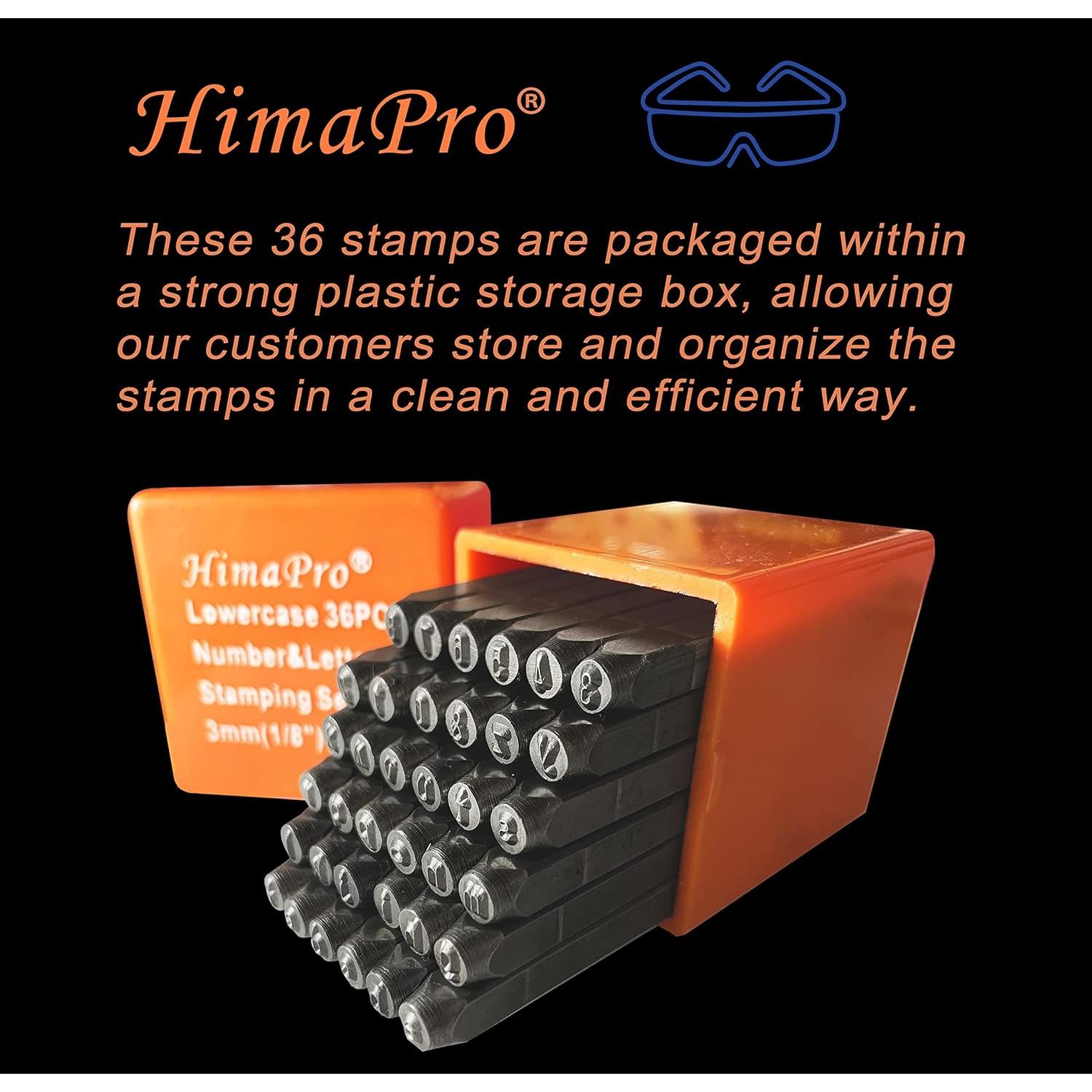 Juego de Sellos de Letras y Números HimaPro 36 Pcs 3mm
