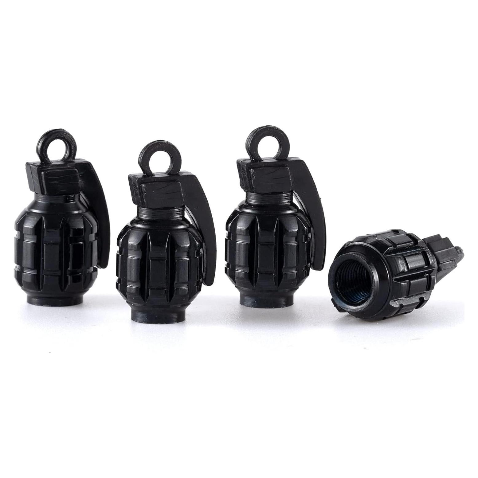 Tapa de Válvula Universal GaRhomxy - 4 Piezas de Aluminio Negro