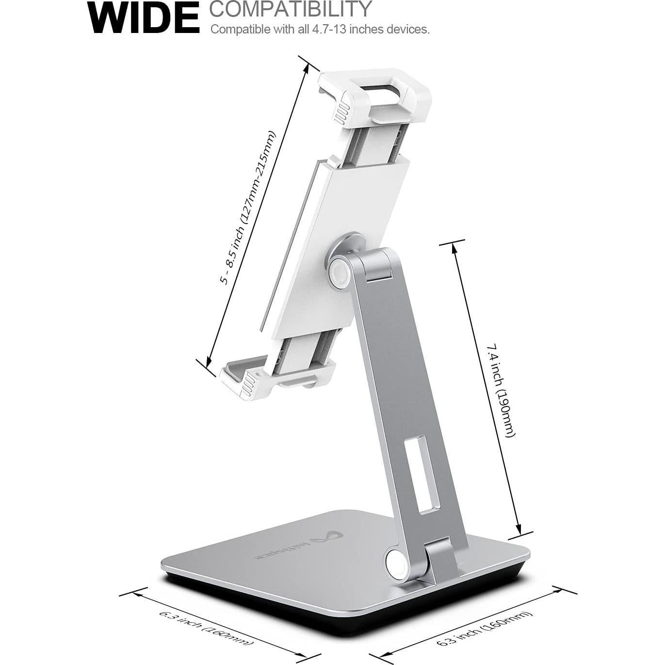 Soporte de Tableta Inifispce Plegable para 4.7''-13'' Plata