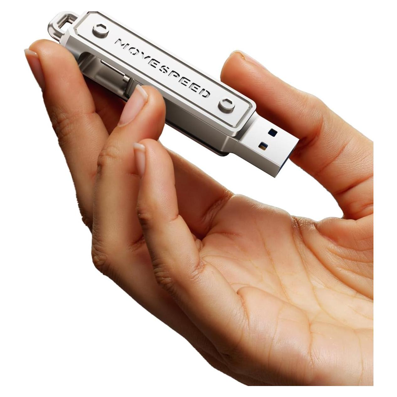 Pendrive USB 3.2 MOVE SPEED 32GB Doble Puerto Type-C