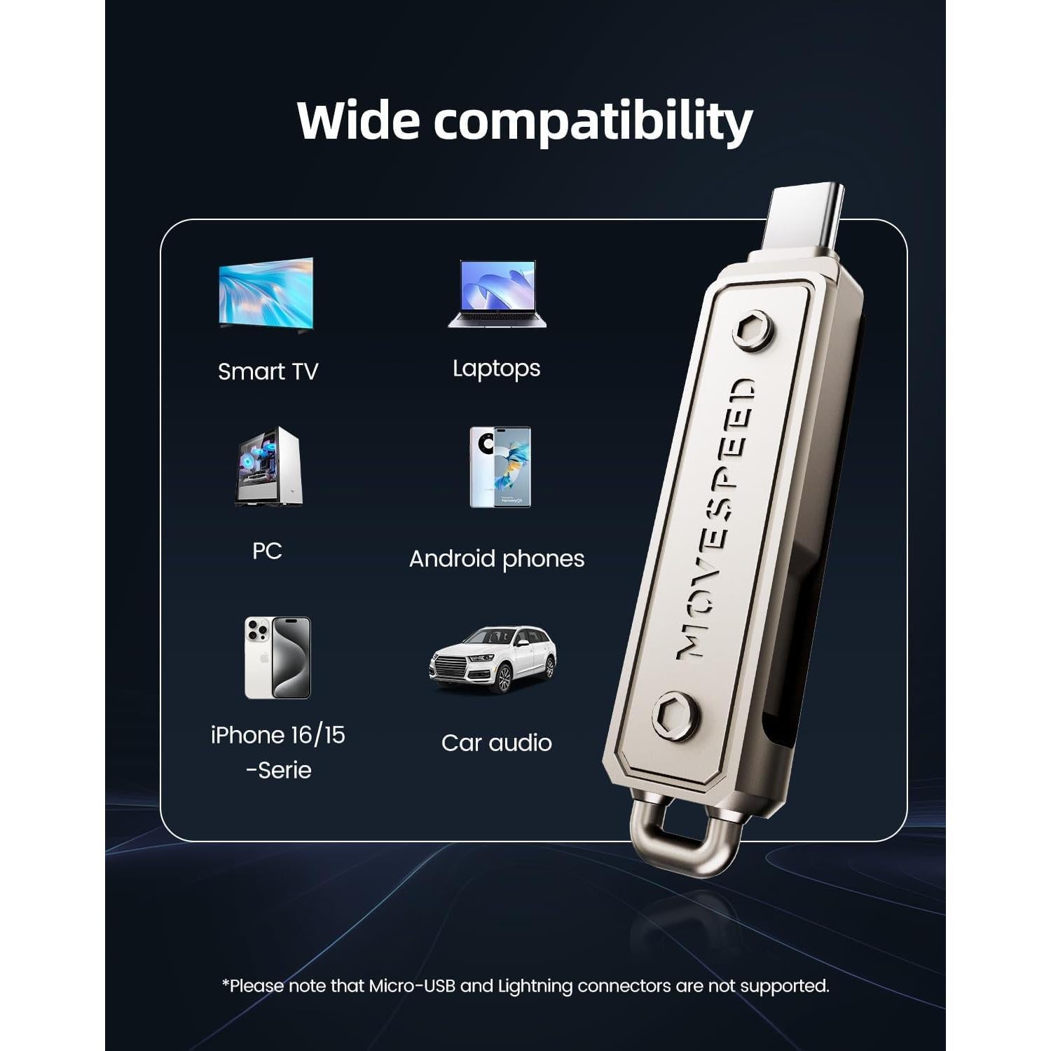 Pendrive USB 3.2 MOVE SPEED 32GB Doble Puerto Type-C