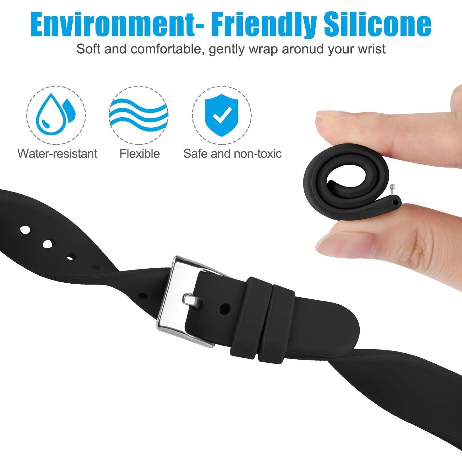 Pack 3 Bandas Silicona Tobfit para Fitbit Versa 2/Versa Lite