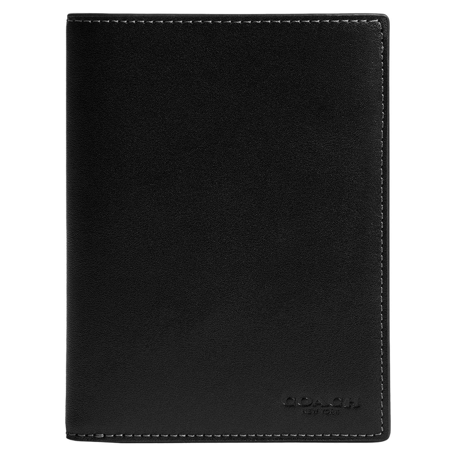 Funda de Pasaporte para Hombre Coach Negra con Ranuras