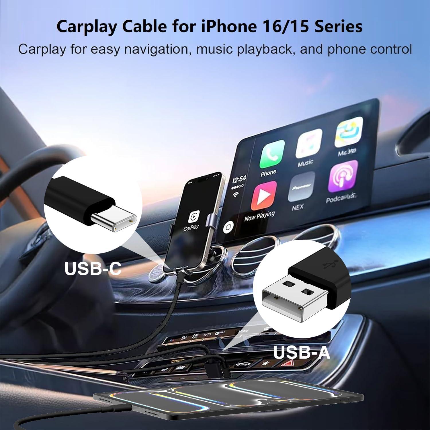 Cable de Carga Rápida USB C 60W 4-Pack para iPhone 16/15 Pro Max - Negro