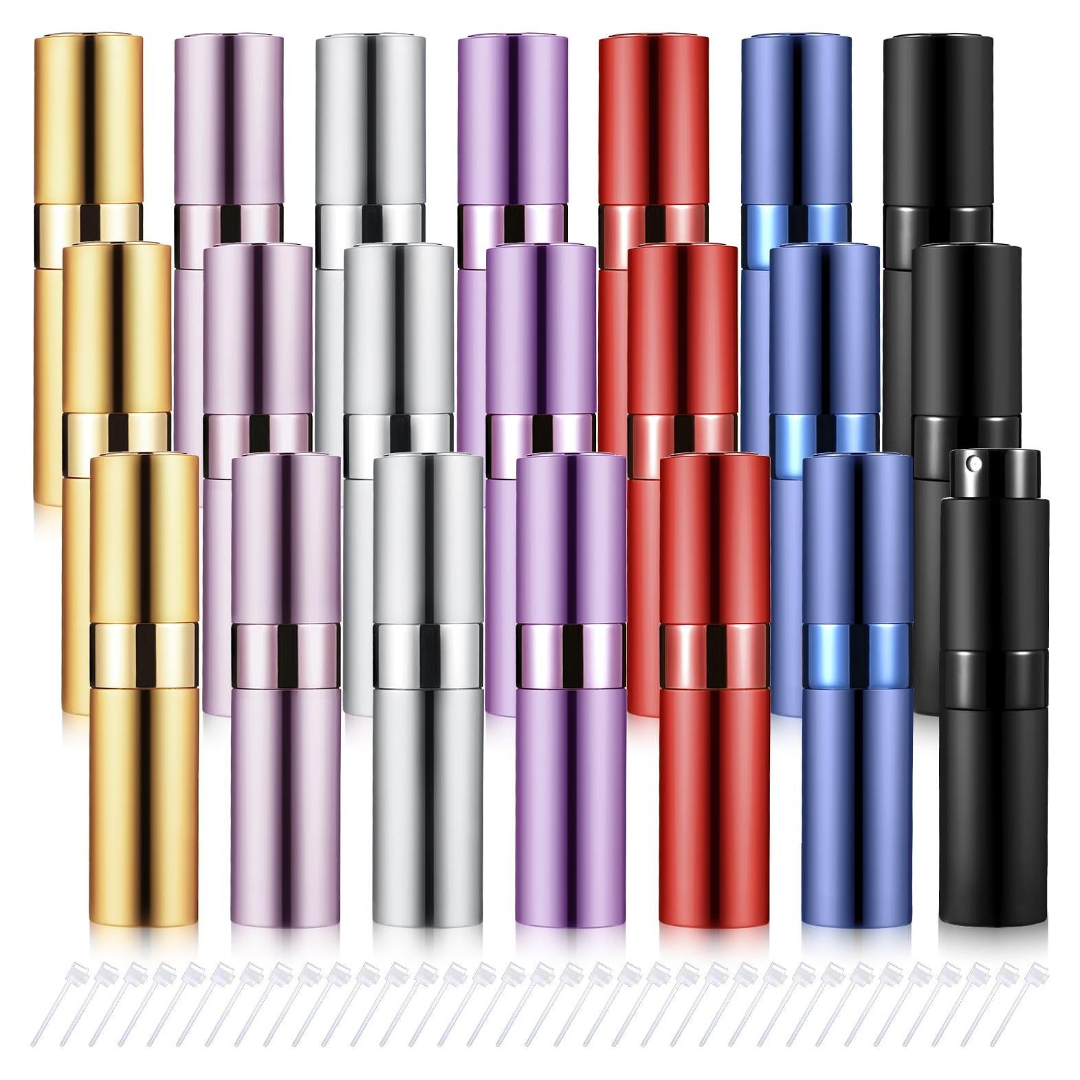 21 Mini Botellas de Perfume Recargables Tessco 8ml Viaje