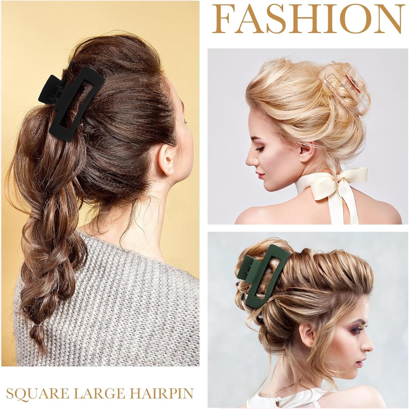 Clips de Pelo Rectangulares Hoteam 18 Piezas Antideslizantes