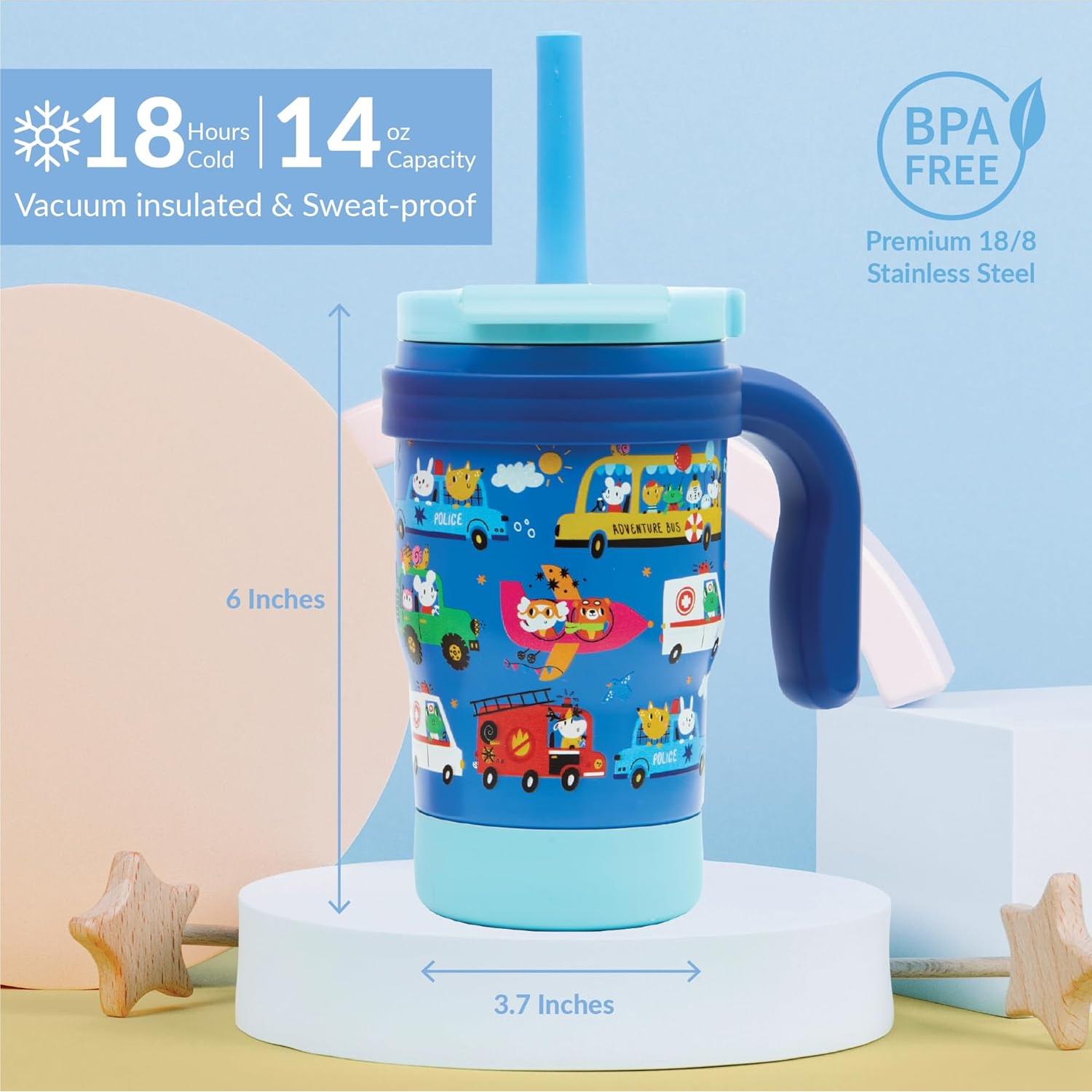 Botella de Agua Aislada Charmed Aroma 396ml para Niños Azul