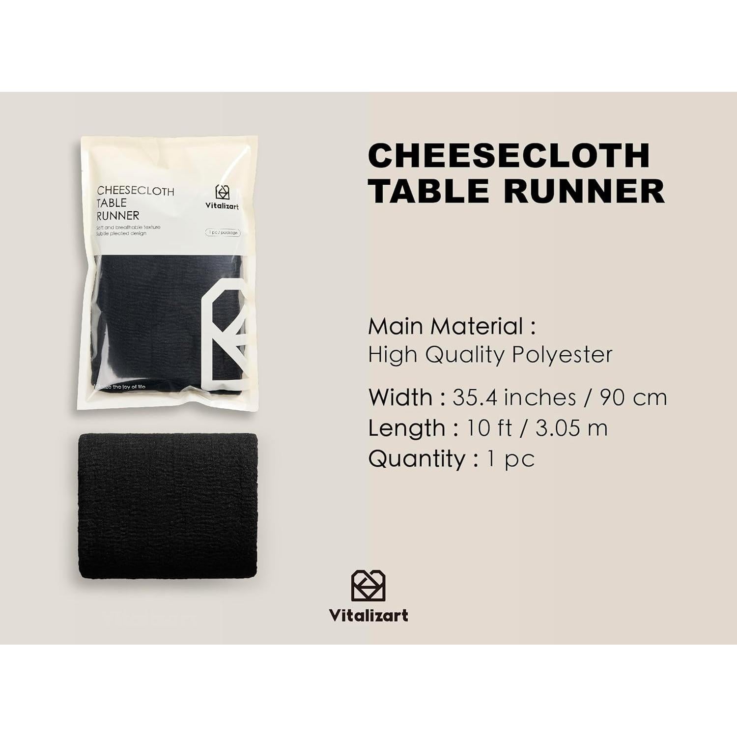 Caminito de Mesa de Queso Vitalizart 304.8x88.9 cm Negro