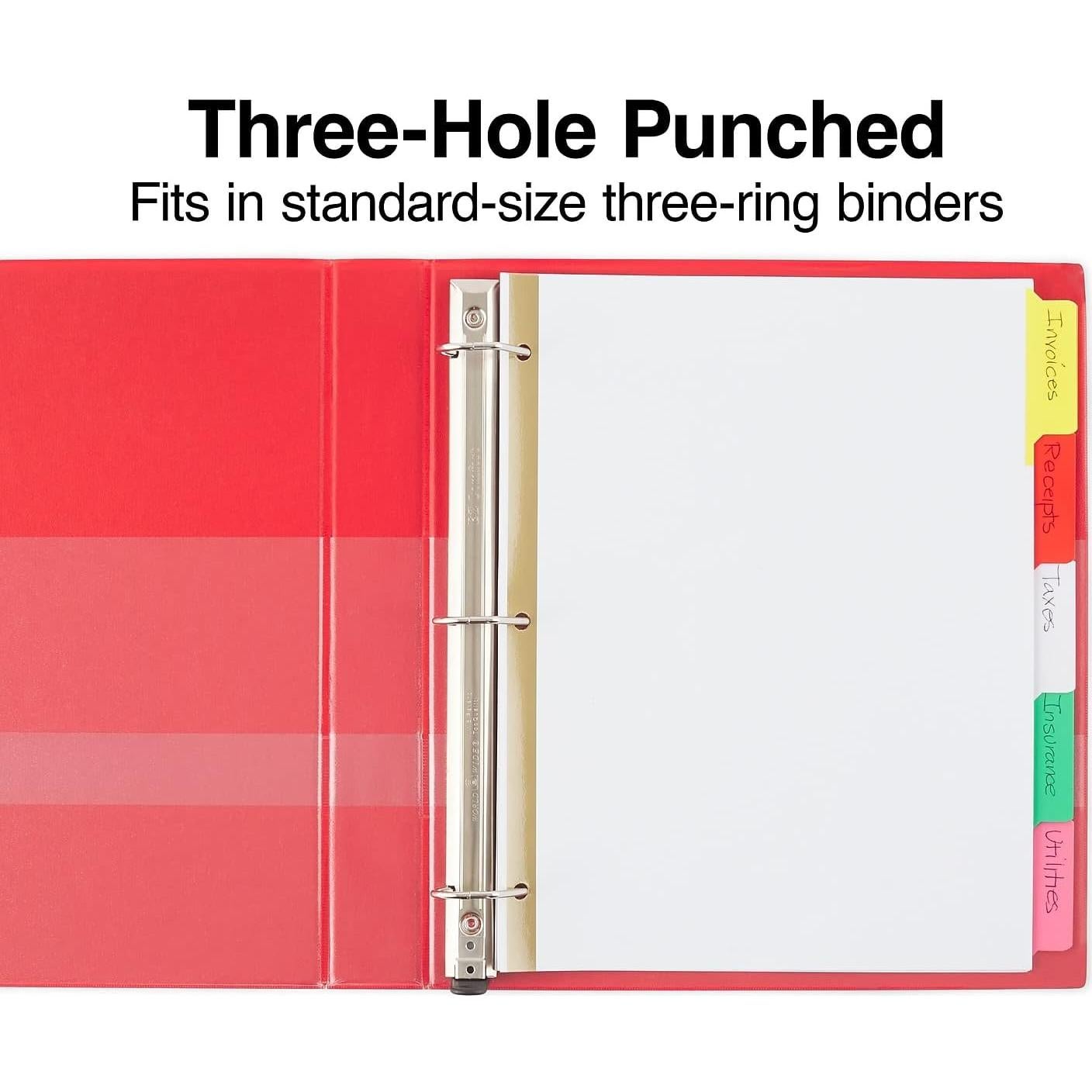 Separadores de Papel 5-Tab Multicolor Staples - 4 Sets