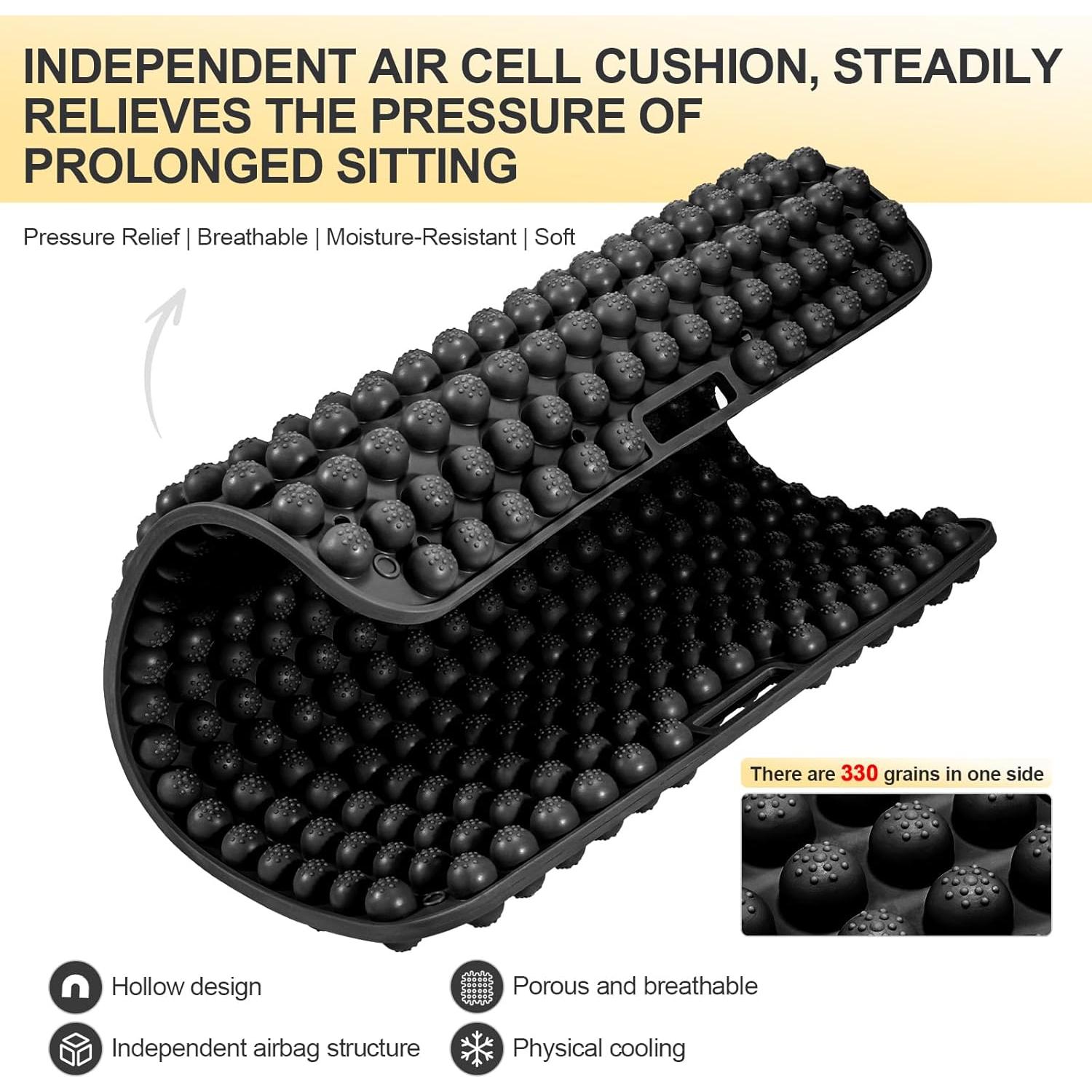 Cojín de Silicona LTLUTU Antideslizante 43x37 cm Alivio Coccix