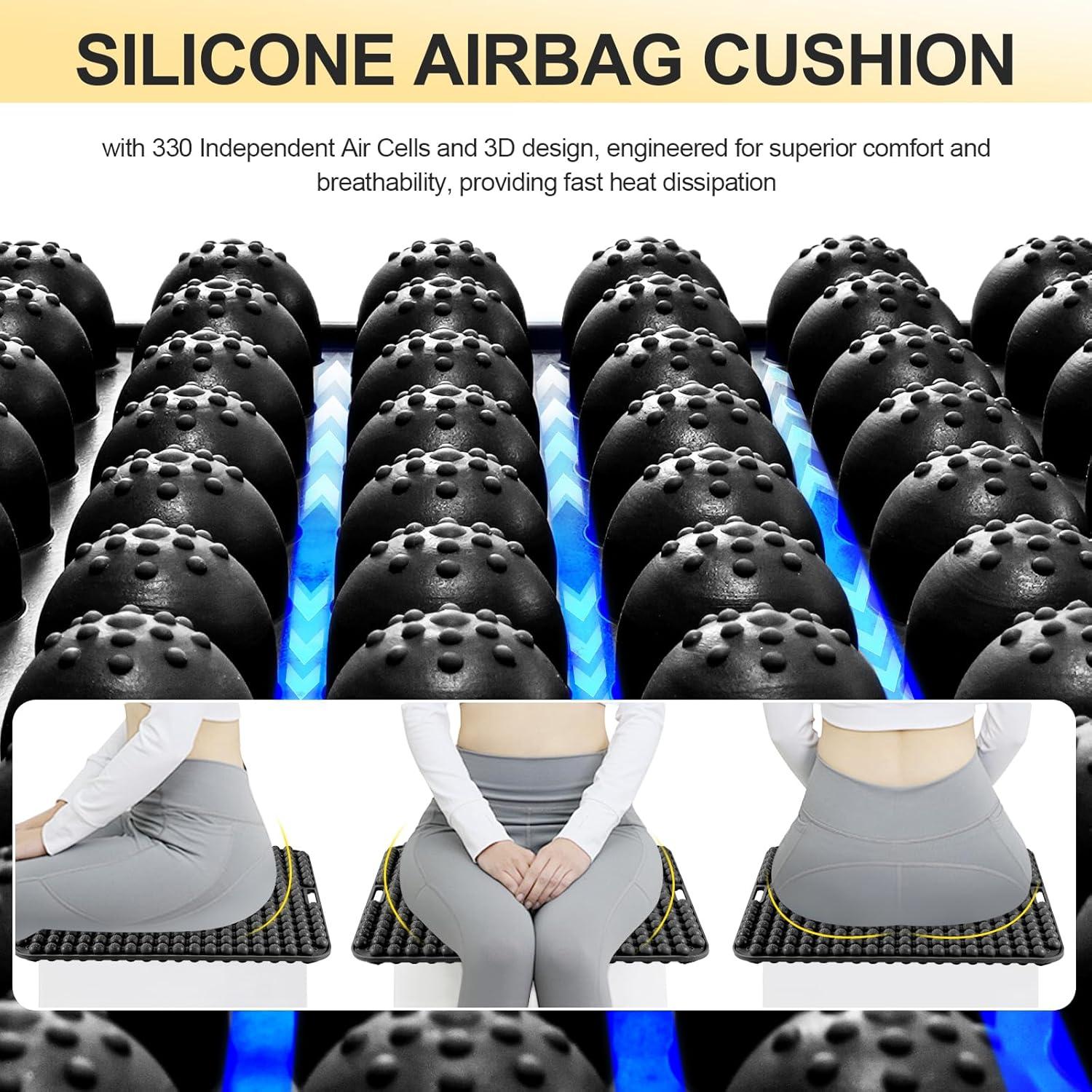 Cojín de Silicona LTLUTU Antideslizante 43x37 cm Alivio Coccix