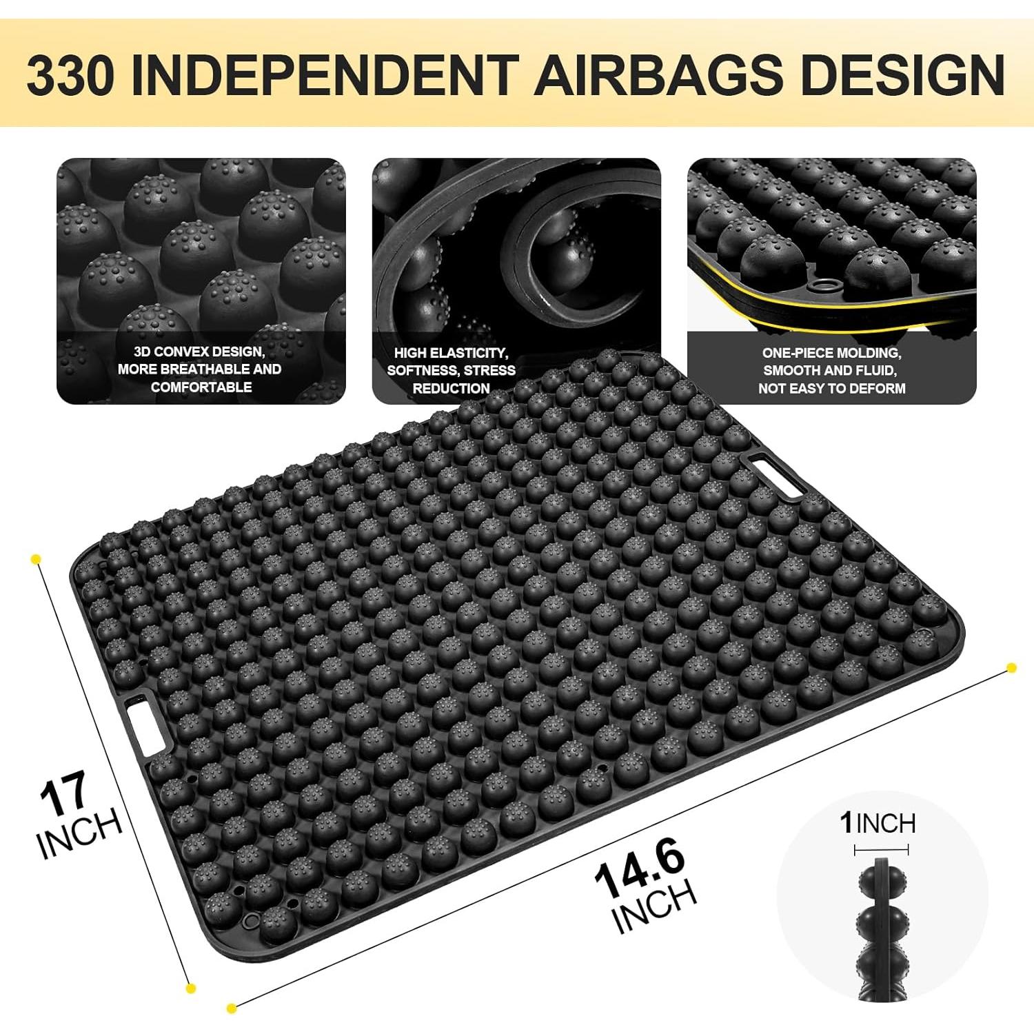 Cojín de Silicona LTLUTU Antideslizante 43x37 cm Alivio Coccix