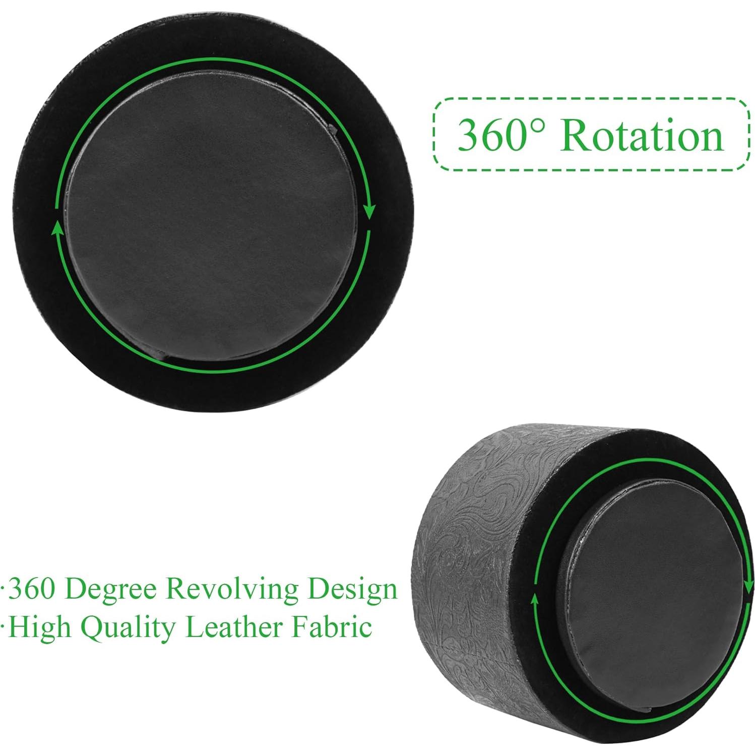 Organizador de Escritorio Redondo LIZIMANDU Cuero Sintético 4 Compartimentos