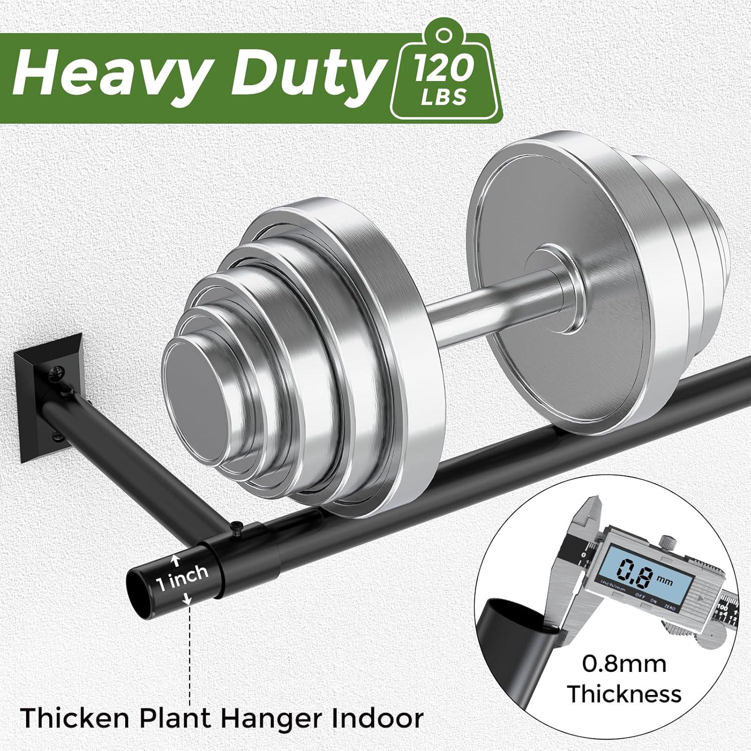 Soporte de Planta Colgante Mogaath 81.28 cm Negro Mate